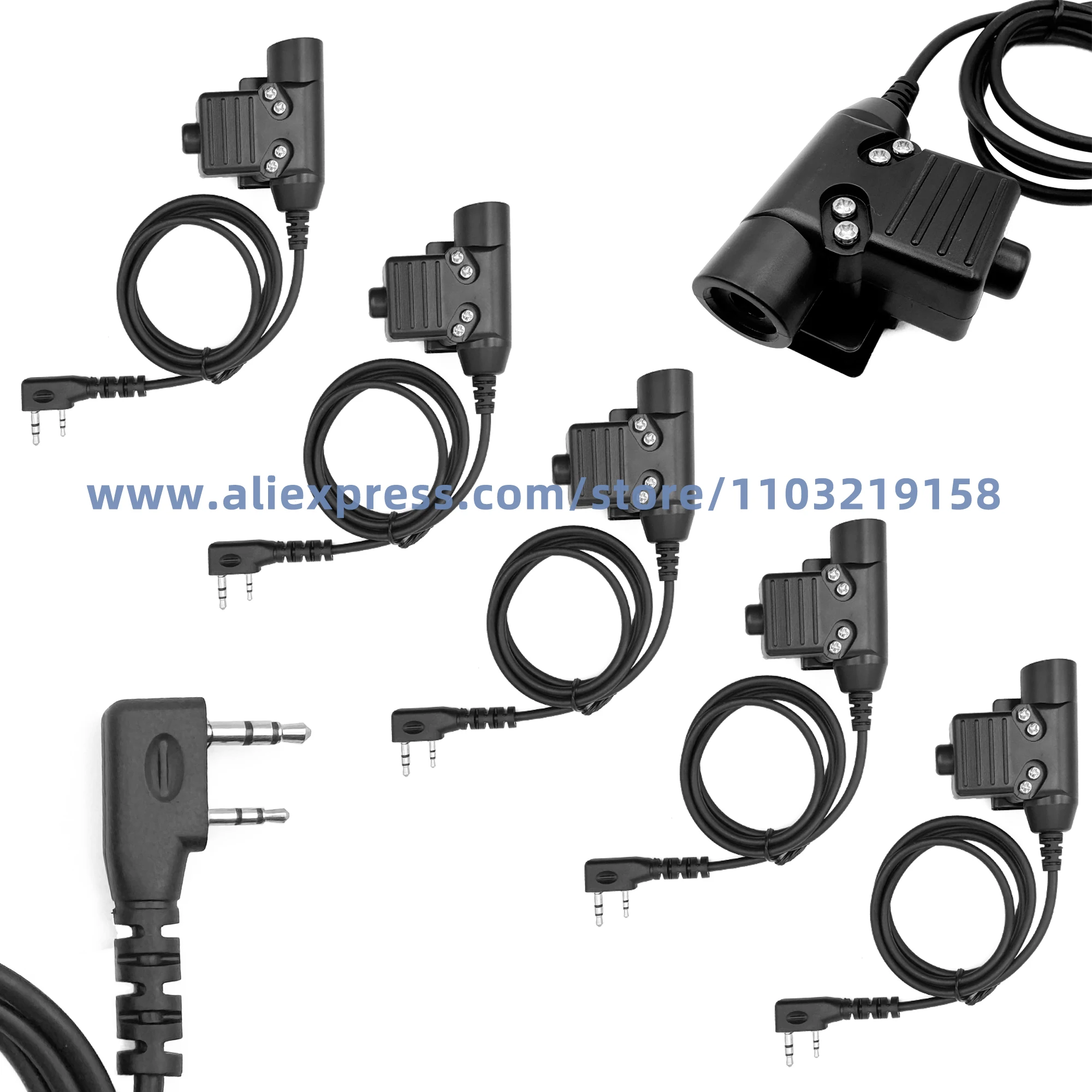 

5 шт. Кабельный штекер U94 PTT, военный адаптер Z113, стандартная версия K типа для Baofeng TYT Kenwood 'd xun Quansheng Wla puxin Hytera