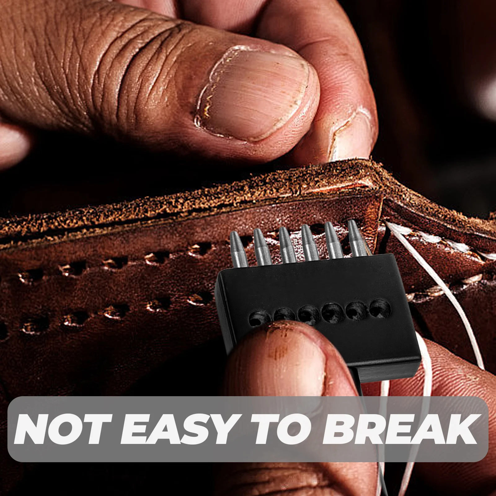 

3Pcs Punch Tool Premium Metal Leatherworking DIY Crafts Handheld Hole Punching Tool Set Work Tools