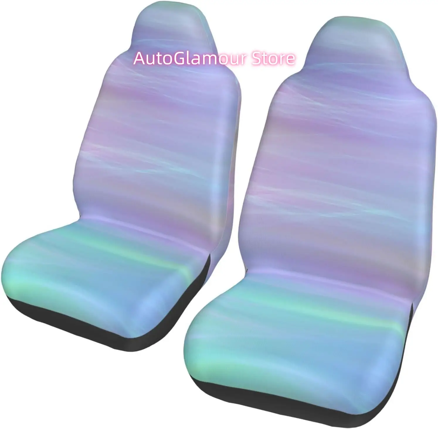 Whimsical Bath Chic Colorful Paste Trendy Fairy 2-Piece   Seat Cover Complete Set - Elastic Seat Protection Cover f