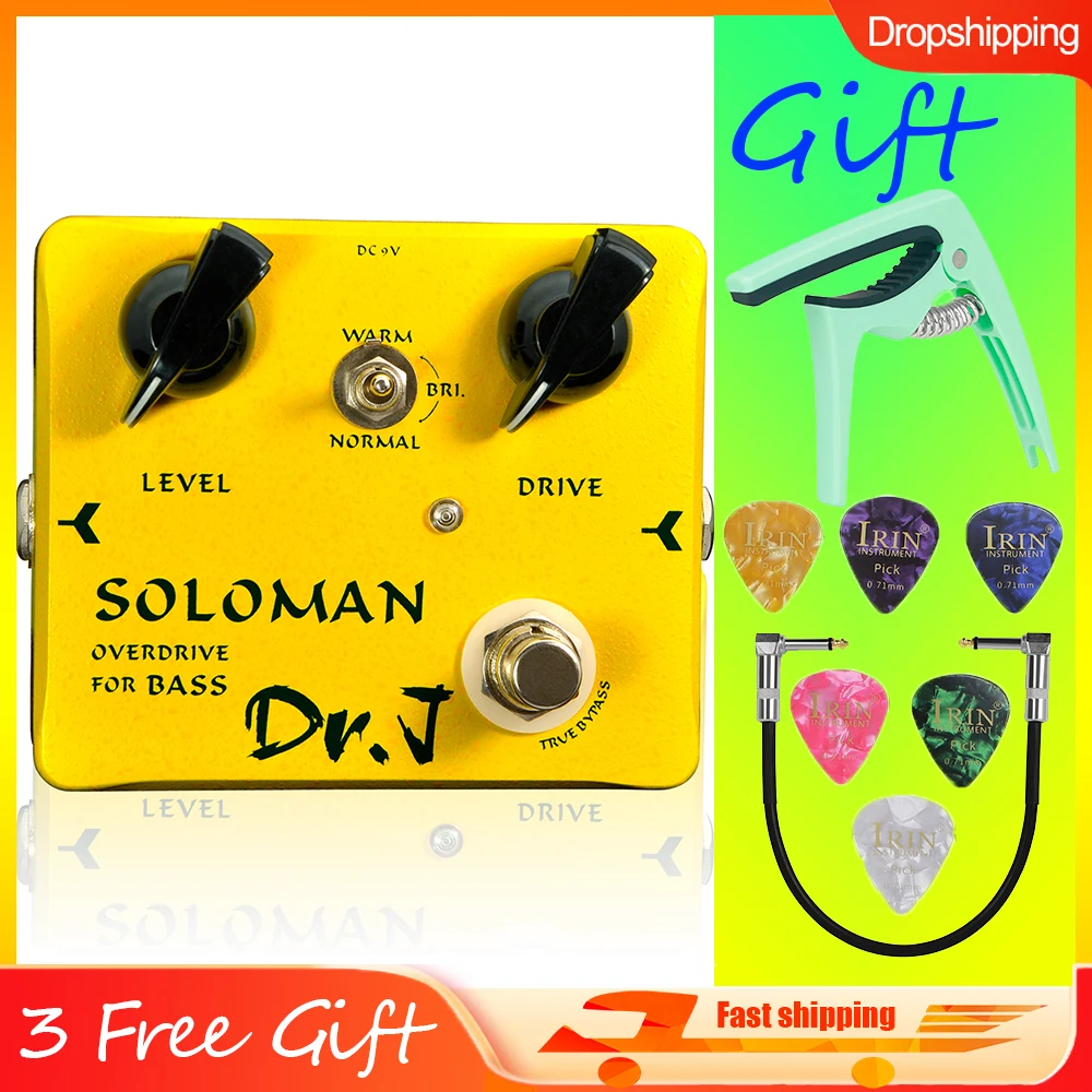 

Педаль для гитары JOYO D52 SOLOMAN Overdrive, эффекты от скалы до металла, для современных басов, педаль соло