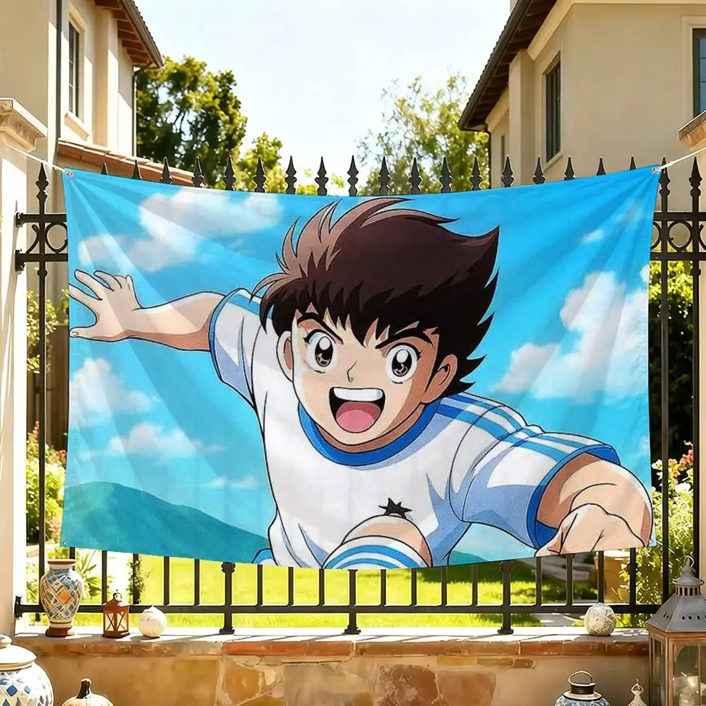 Anime C-captain T-tsubasa Flags Wall Hanging Tapestry Outdoor Garage Room Decorative flag Background Blanket 3