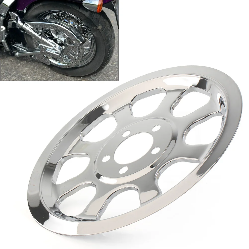 Chrome Steel Motorcycle Outer Pulley Cover 70 Tooth For Harley Davidson FXST FLST 2000 2001 2002 2003 2004 2005 2006