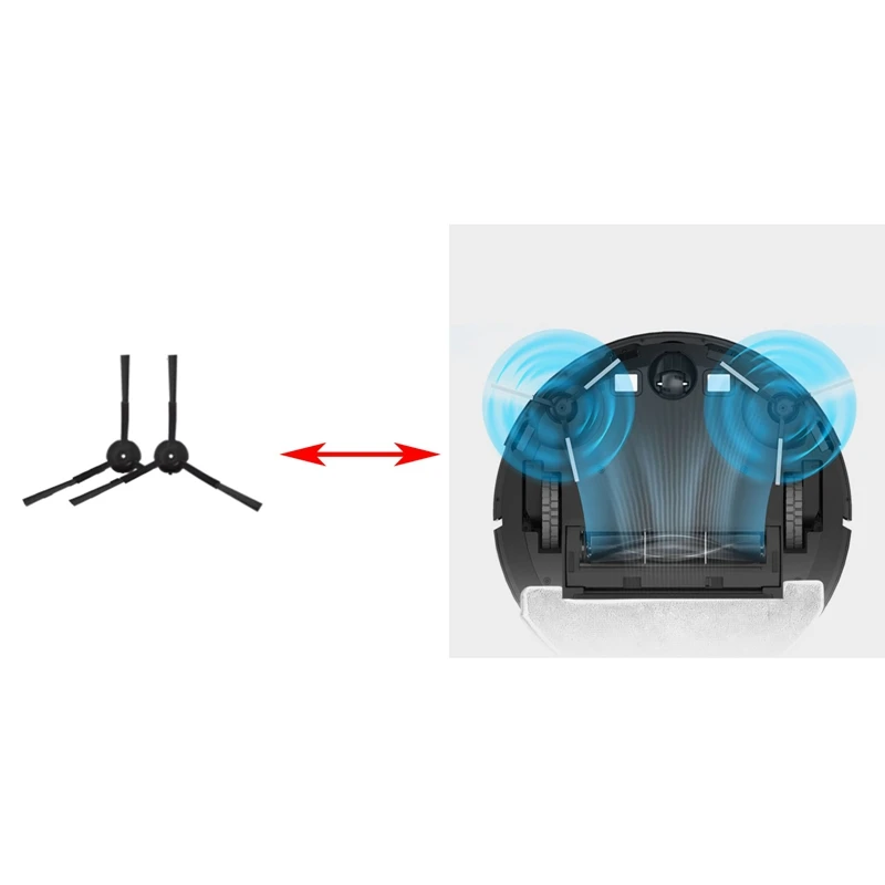 Substituição da escova lateral para aspirador Uoni, Peças sobressalentes, Acessórios, V980 MAX, V980 PLUS