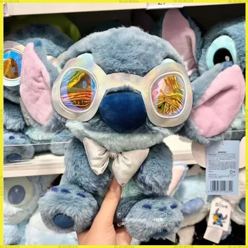 

Disney Stitch Plush Toy 25-60cm Cute Soft Stuffed Doll With Cool Holographic Sunglasses Room Decor Ornament Kids Gift Companion
