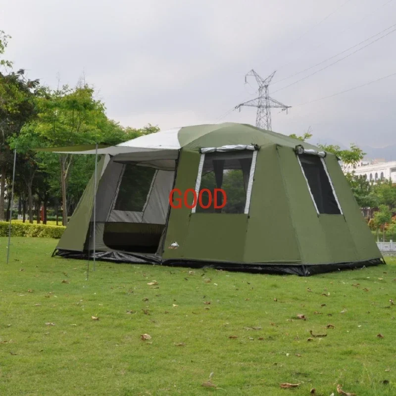 ~Pavilion Outdoor Camping Multi-Person Double-Layer Camping Rainproof Two Bedrooms Two Bedrooms One Living Room