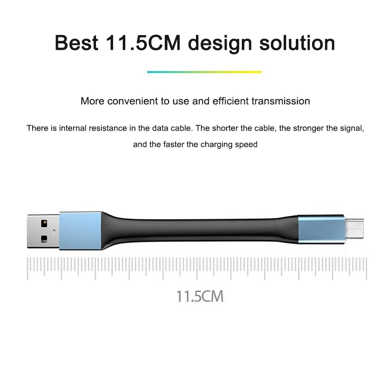 1 قطعة المفاتيح USB كابل بيانات 3A ماكس كابل شحن سريع مايكرو نوع-C إلى USB A سلك شاحن الهاتف للهواتف الذكية اللوحية