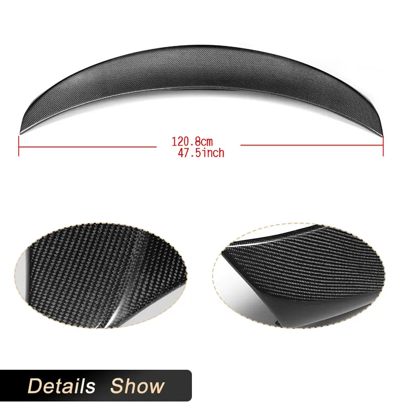 ألياف الكربون سيارة الخلفي الجذع سبويلر أجنحة لسيارات BMW 3 Series E90 M-Sport M3 4-Door 2005-2008 كبير الخلفي سبويلر التمهيد الجناح الشفاه