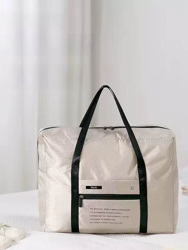 折りたたみ式軽量トラベルバッグ-学生向けおしゃれな短期旅行用ポータブルラゲージバッグ-ロッドカバー付き-ソフトハンドル-ポリエステル裏地