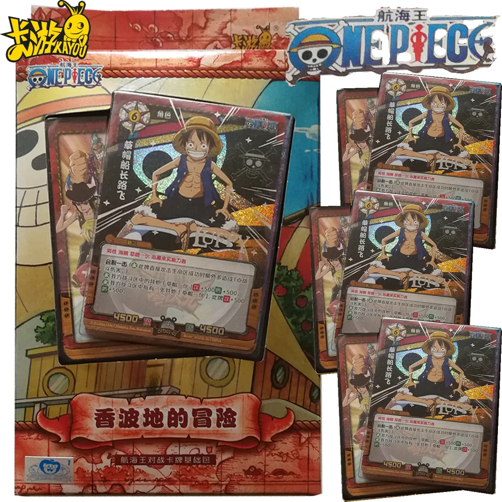 Kayou ONE PIECE Collection Card For Child Portgas·D·Ace Sabo Monkey D.Luffy High-energy Action Anime Limited Game Card Kids Toys