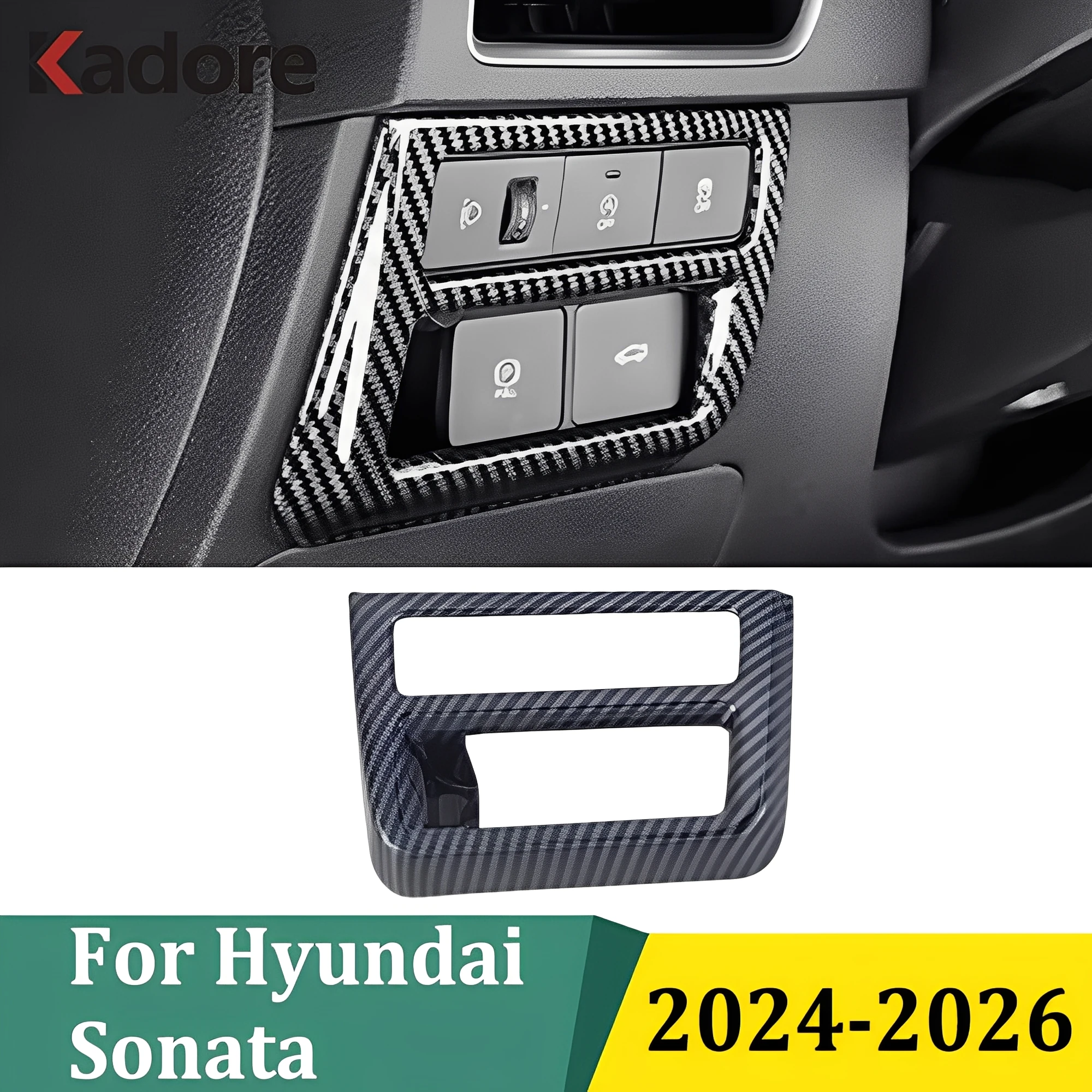 

Для Hyundai Sonata 2024 2025 2026, кнопка включения фар, декоративная отделка, Стайлинг автомобиля, аксессуары для интерьера (LHD)