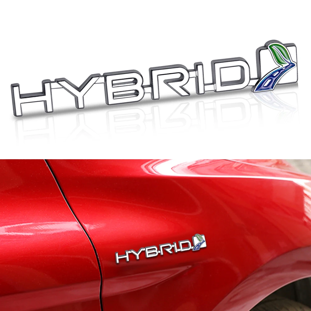 3d Metaal Voor Hybride Logo Auto Kofferbak Embleem Badge Sticker Voor Ford Toyota Mondeo Mk3 F150 Fusion Mustang Mk2 Ranger Accessoires