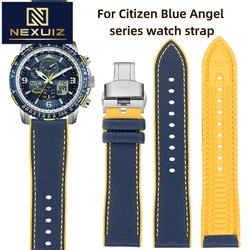 Universal Waterproof Silicone Watch Strap For CItizen Blue Angel AT8020 JY8078 PVC Rubber Watch Band  22mm 23mm Bracelet for Men