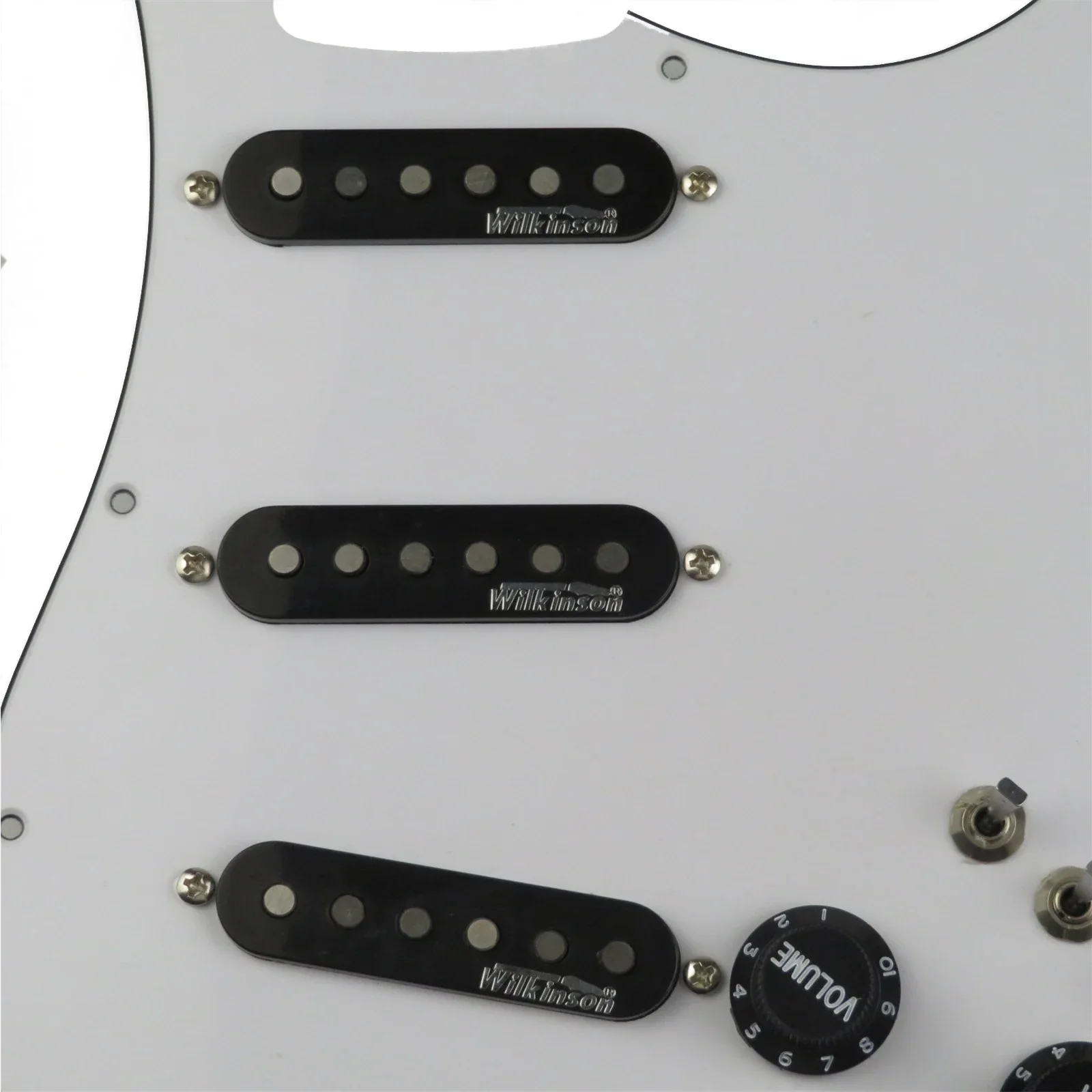 

Prewired Pickguard 7-Way type fully loaded Wilkinson SSS Ainico 5 Single coil Pickups Set For ST Guitar Pickups