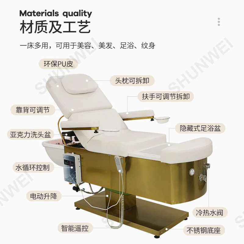 Massage Table & Bed,Beauty Salon Furniture,-Border Beauty , Adjustable Physiotherapy , Foot Bath, Micro-Surgery Therapy Bed, Cir