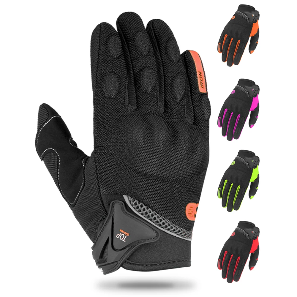 

Summer Breathable Full Finger Motorcycle Gloves Non-slip Wear-resistant Motocross Racing Gloves Touch Screen Moto Biker Gloves