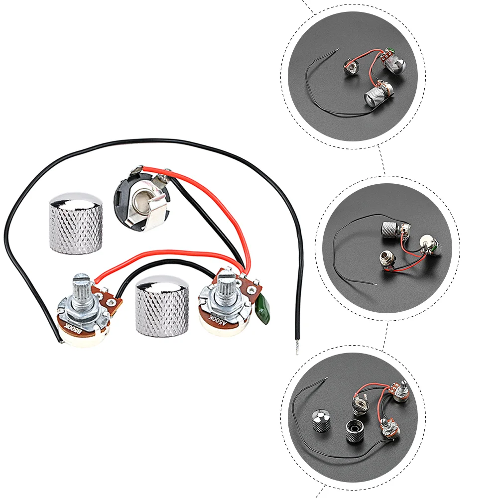 Potentiometer Harness Parts for Guitar Jb Line Unique Wired Wiring Toggle 500k Pots