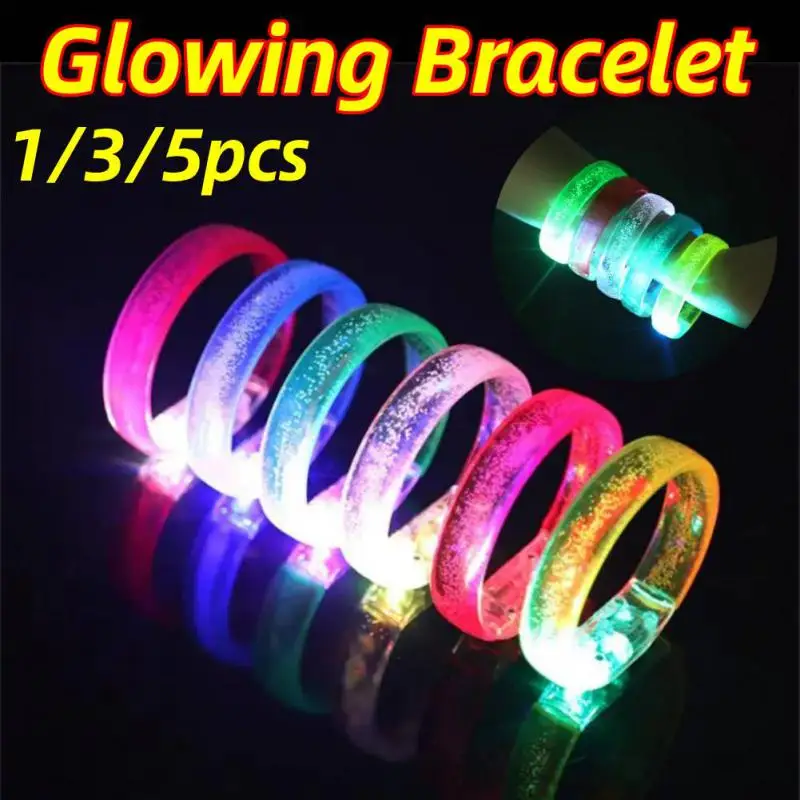 1Pcs LED Bracelets Personalized Customized Logo Flashing Light Up Bracelet Glow Stick Wristband Birthday Neon Wedding Party