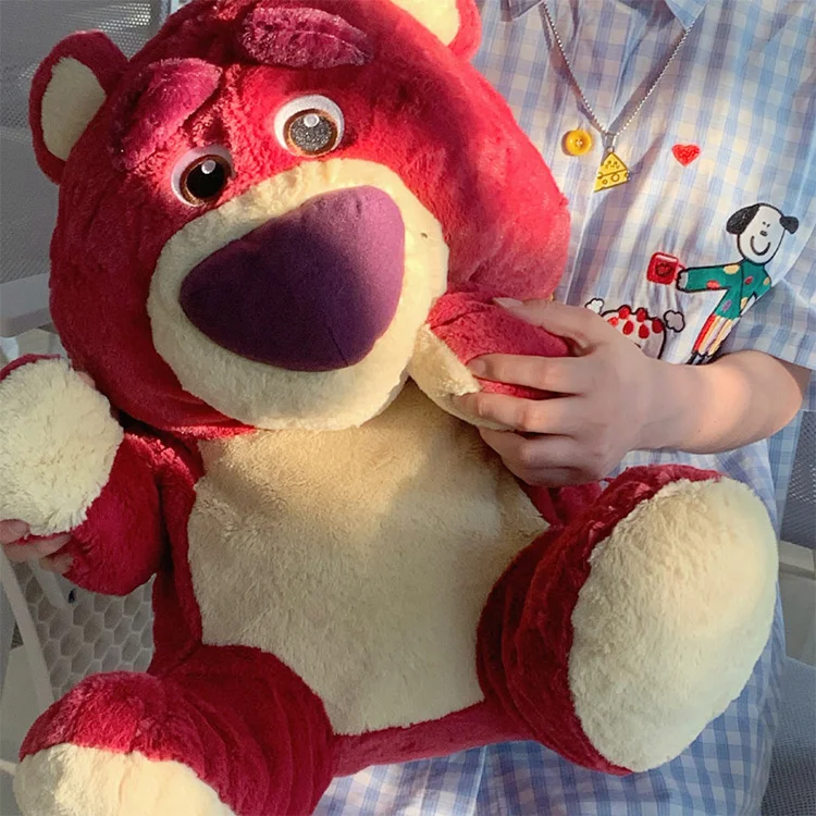 Großer Lotso Bär Plüschkissen-Puppen Kawaii Toy Story Stofftiere Anime-Figuren Kinderzimmer-Deko Süße Weiche Spielzeuge Geschenk für Mädchen – Detail 7