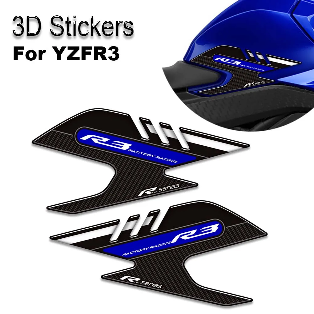 

For Yamaha YZF-R3 YZF R3 2019 2020 2021 2022 Motorcycle Tank pad 3D Gel Epoxy resin Anti-slips waterproof stickers decoration