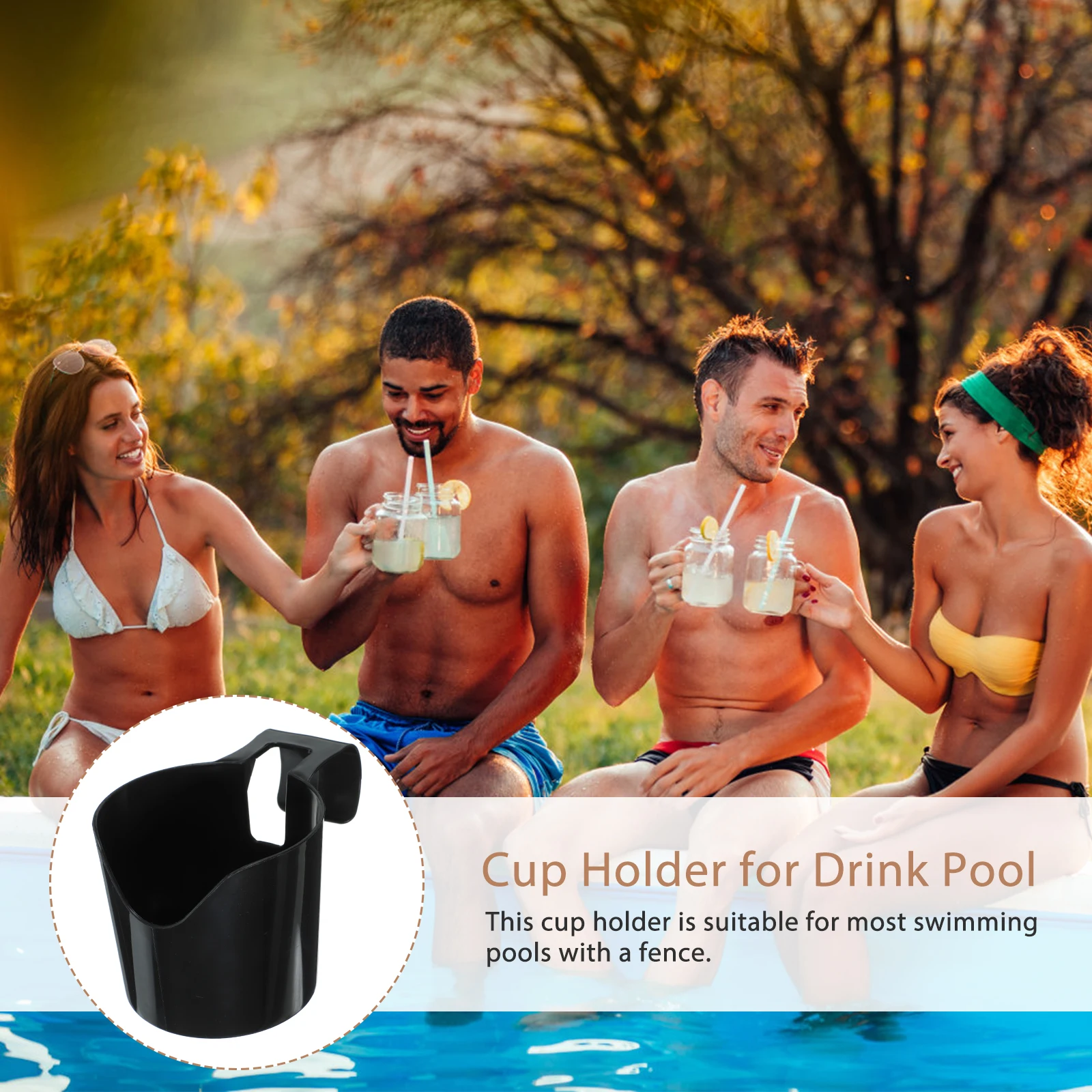 

6Pcs Poolside Cup Rack Plastic Beverage Holder Anti-Shake No Spill Accessory Pool Cup Holder Plastic Beverage Rack