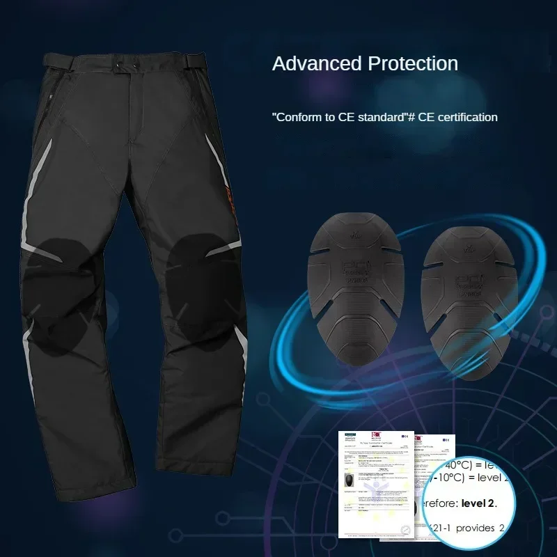 Motorcycle Racing Pants Autumn and Winter Windproof Pants Warm and Cold-proof Quick To Put on And Take Off