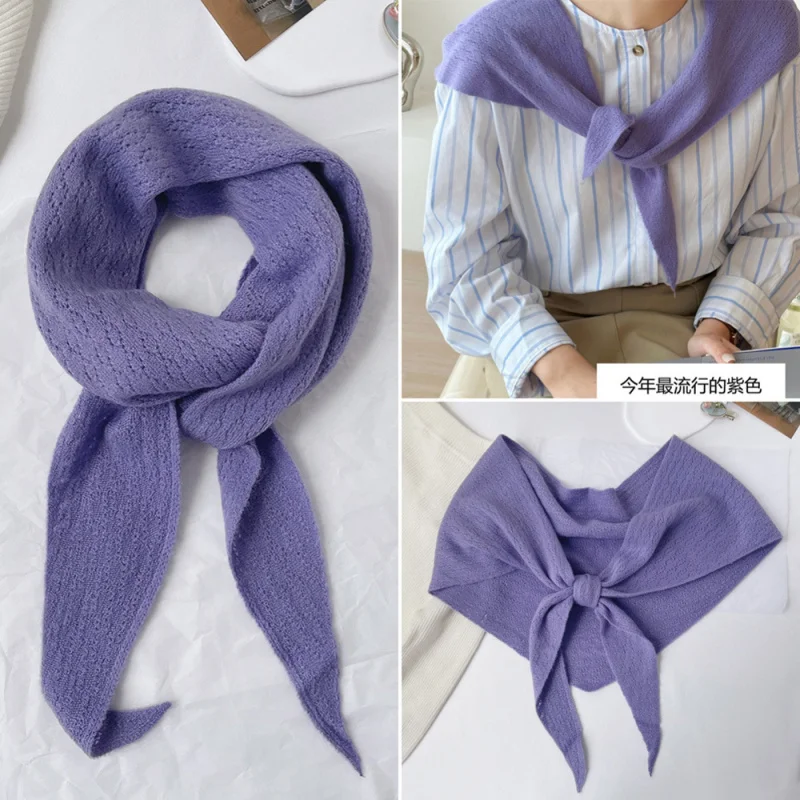 

Autumn Hollowed-Out Soft Skin-Friendly Scarf138x30cmHigh-quality matching shirt scarf, thin woolen shawl