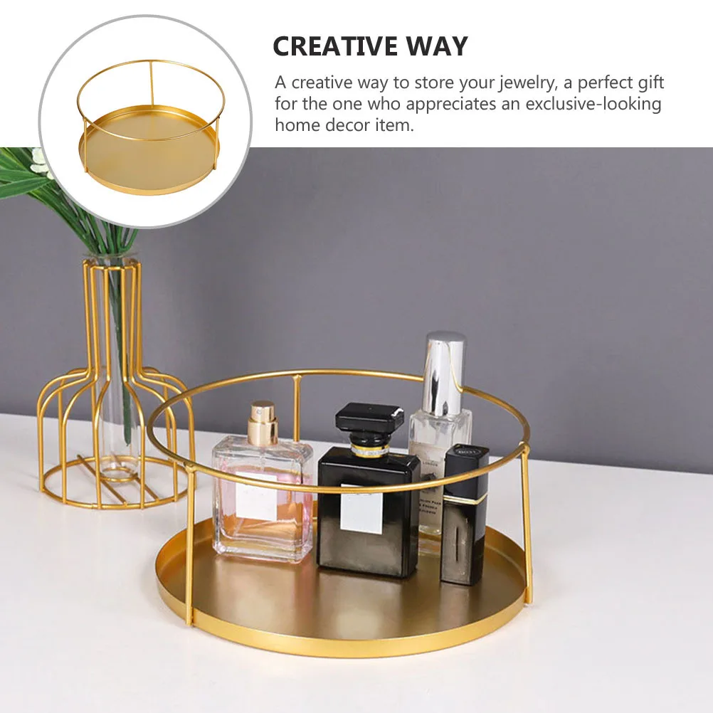 Earrings Wrought Iron Tray Travel Jewelry Trays Makeup Holder Nordic Style Plate