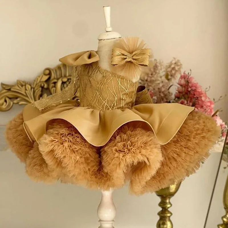 

Children Dress Girl Princess Dress One Shoulder Puff Skirt European and American Style Performance Dress Cross border Wholesale