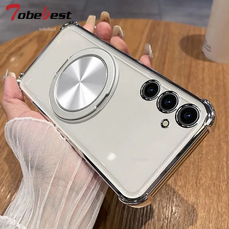 Funda a prueba de golpes con soporte magnético giratorio de 360 grados para Samsung Galaxy A16 A26 A36 A56 A06 A15 A25 A35 A55 A14 A24 A34 A54 5G
