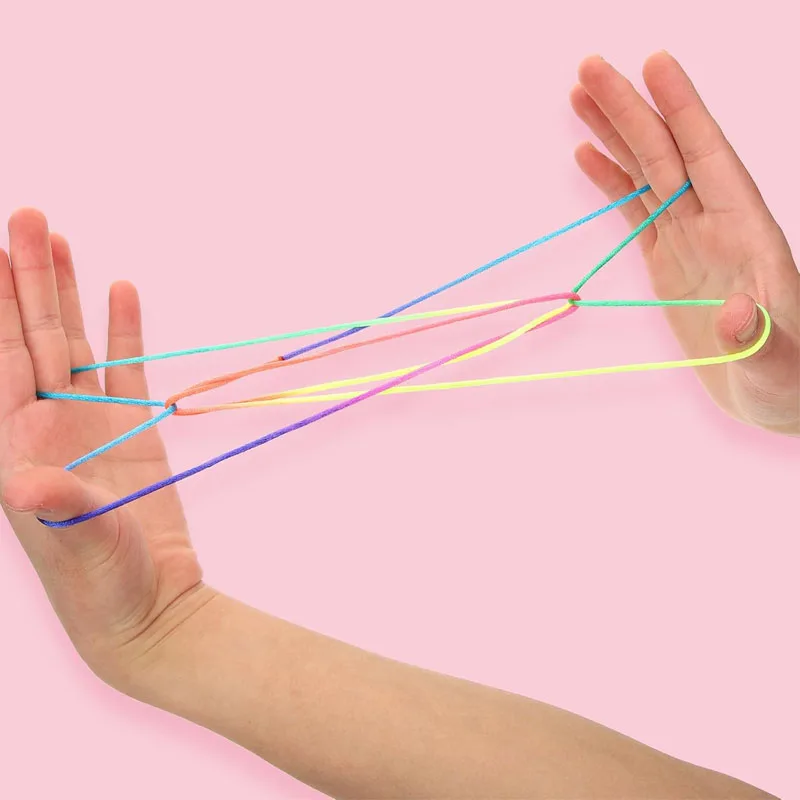 3PCS Chinesische String Für Kinder Finger Spiel Regenbogen Farbige Seil 160CM Kinder der Tag Geschenk Geburtstag Party liefert Kinder Spiele – Detail 4