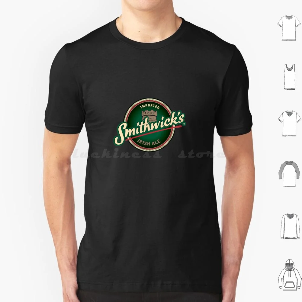 Smithwick Beer Classic T-Shirt T Shirt Big Size 100% Cotton Beer Smithwicks Irish Ireland Kilkenny Ale Bar Dublin Guiness Lager