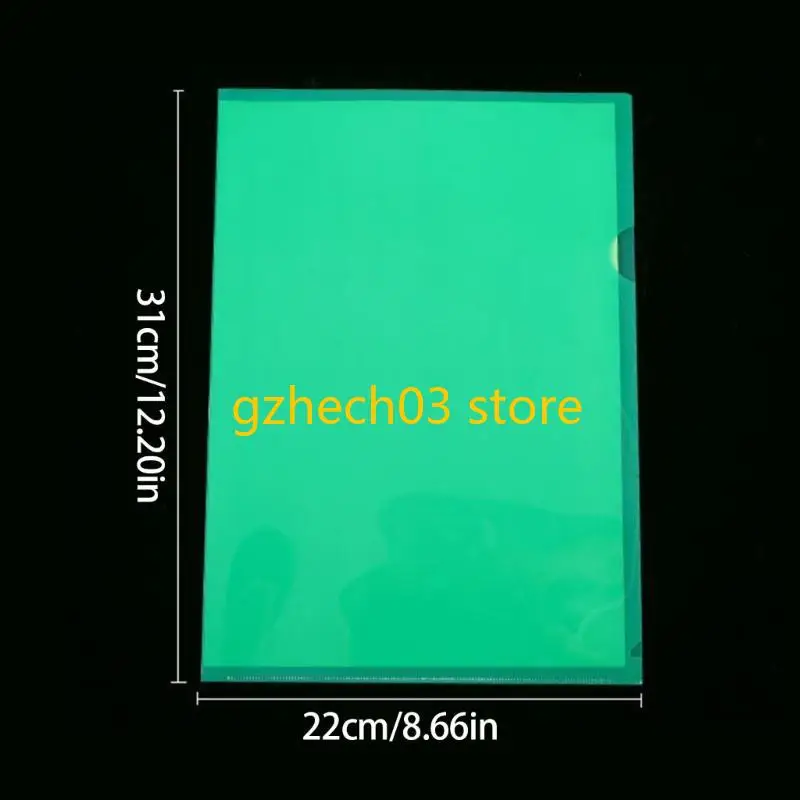G2AC 6 Color L Shaped Folder A 4 Plastic Folder Paper Clip Folder for Protection File