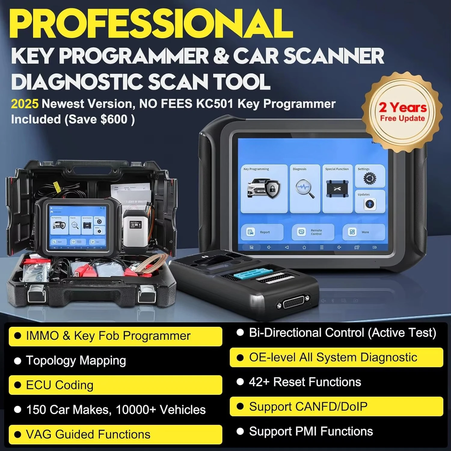 X100MAX Latest Car Diagnostic and Key Codding Vehicle Programming Device Professional and Reprogramming Diagnostic Tool Kit