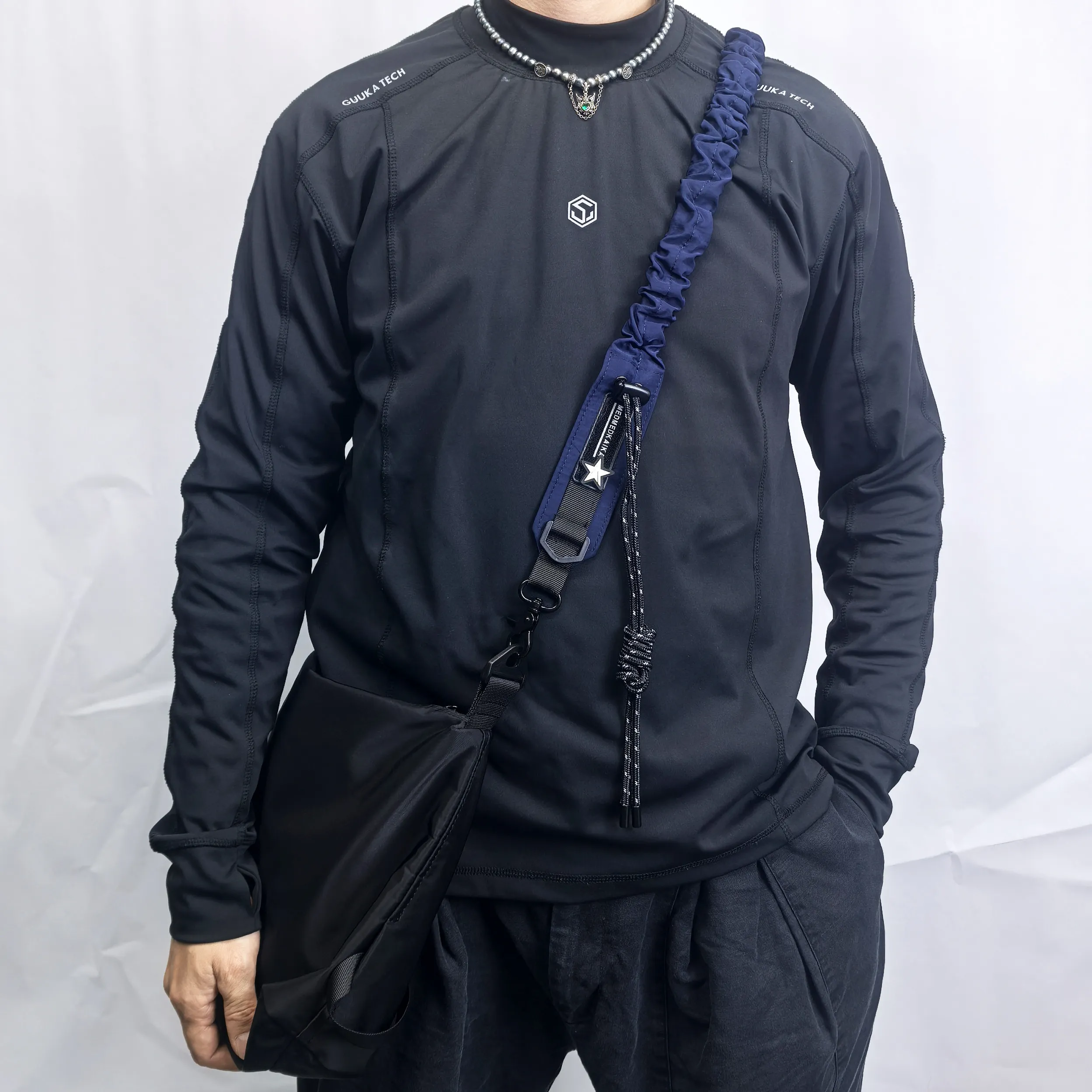 Multifunctional Tactical Adjustable Ruched Replacement Bag Strap Detachable Shoulder Strap Mobile Phone Crossbody Lanyard