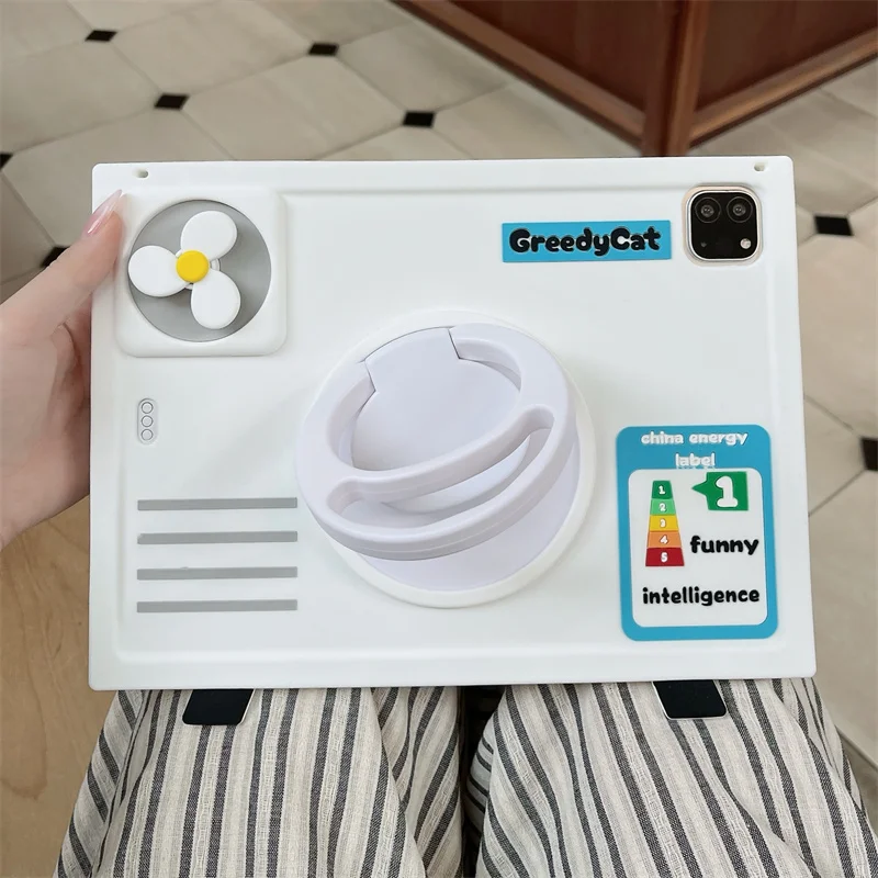 

3D Air Conditioner Cartoon Case For IPad 10th 9 8 7th Air4 5 10.9 10.5 10.2 Mini6 7 Pro11 Silicone Tablet Protective Shell kids