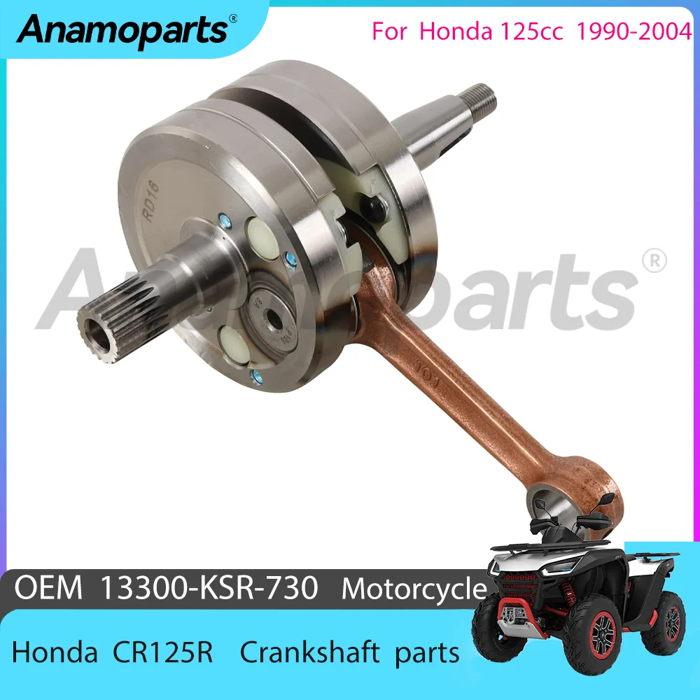 Motorcycle Crankshaft parts  For 1990-2004 Honda CR125R CR 125 R 125 CC  With/Replacement 13300-KZ4-B00 13300-KSR-730