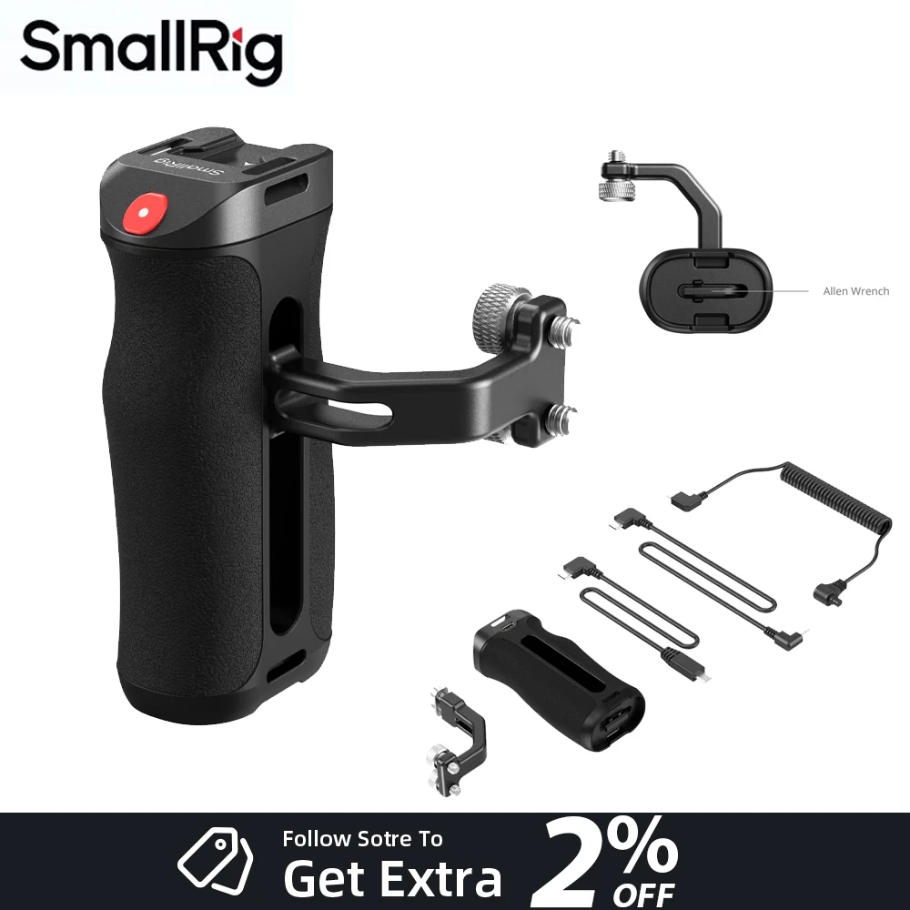 Smallrig 4928 Aluminum Alloy Side Handle Anti-Twist with Rec Trigger 1/4
