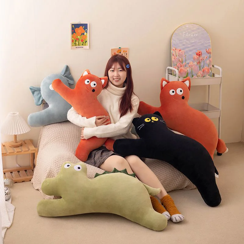 

Cute Simulation Animal Long Pillow Strange Plush Toy Office Nap Soft Ornament