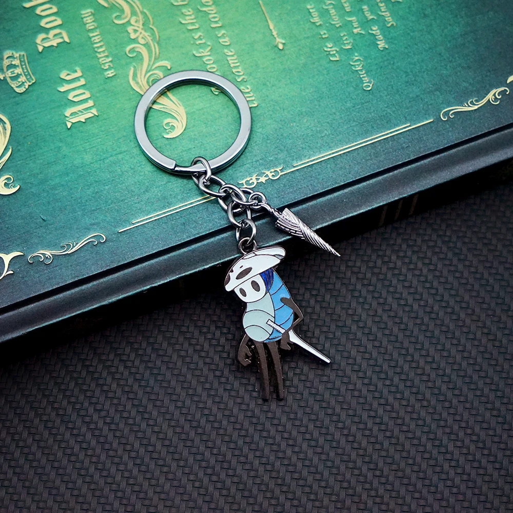 Ensemble de bijoux porte-clés Hollow Knight pour hommes et femmes, porte-clés, porte-clés, accessoires de jeu, voiture, pendentif