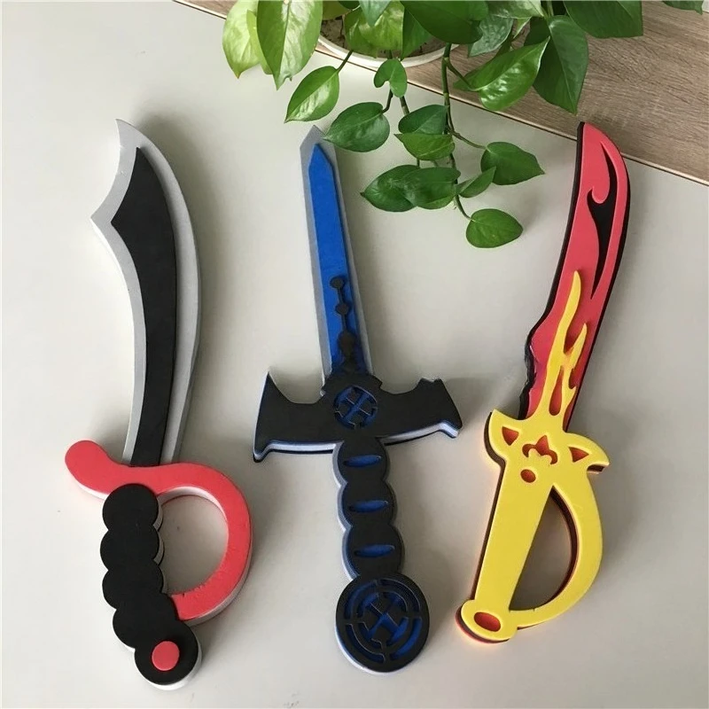 45cm/17.72인치 플라스틱 코스프레 칼 연습용 검 모델 소품 게임 카타나 주변기기 수집품 창의력 파티 용품 장난감