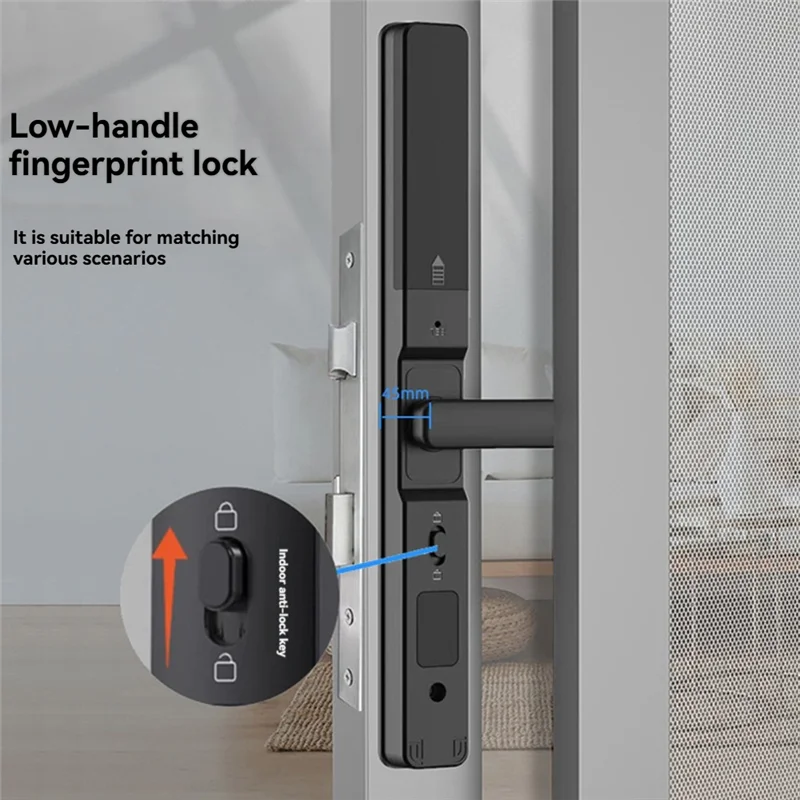 Tuya Waterproof Lock Fingerprint Biometric Waterproof Digital Electronic Lock APP IC Card Password Aluminum Alloy Lock-Y47A
