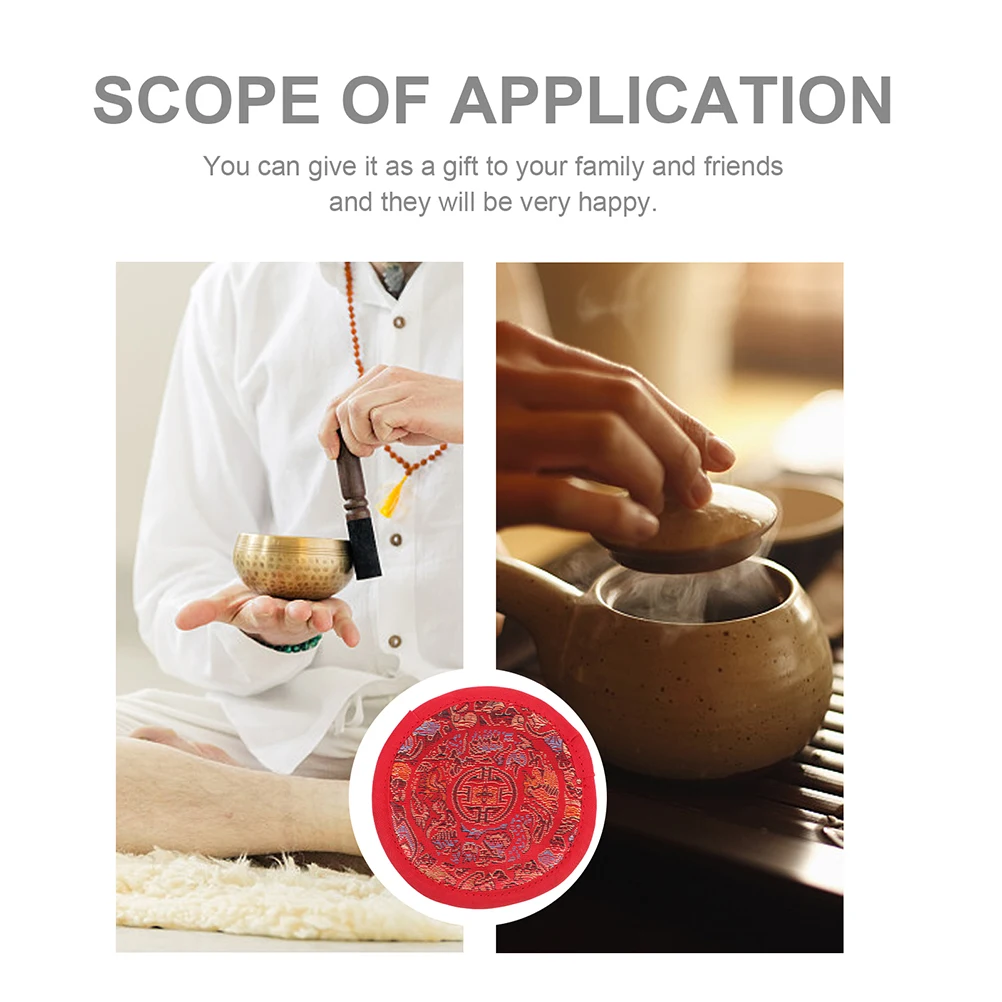 

Round Bowl Cushion Bottom Manual Embroidery Sound Large for Singing Bowls Cushions