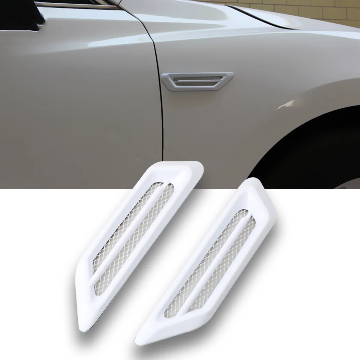 Car 3D Air Vent Gills Fender Stickers Universal Hood Bonnet Door Decals Self Adhesive Exterior Styling Accessories for SUV Truck