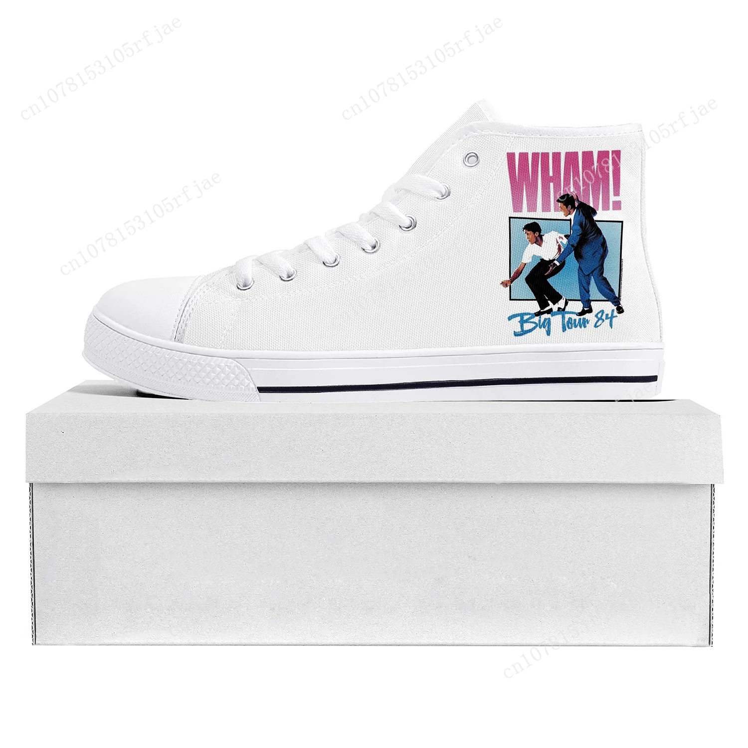 Choose Life Wham George Michael High Top High Quality Sneakers Mens Womens Teenager Canvas Sneaker Couple Shoes Custom Shoe