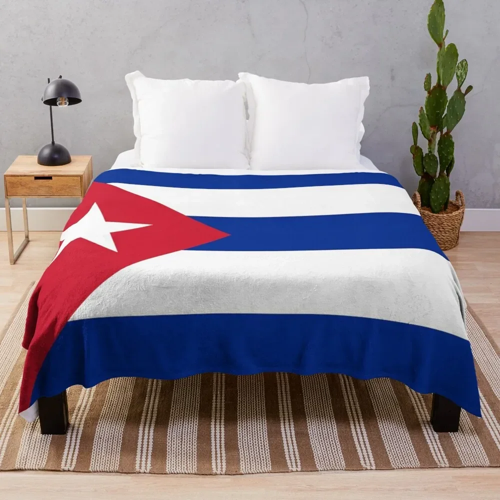 Cuba flag Throw Blanket Thin Heavy Stuffeds Hair Blankets