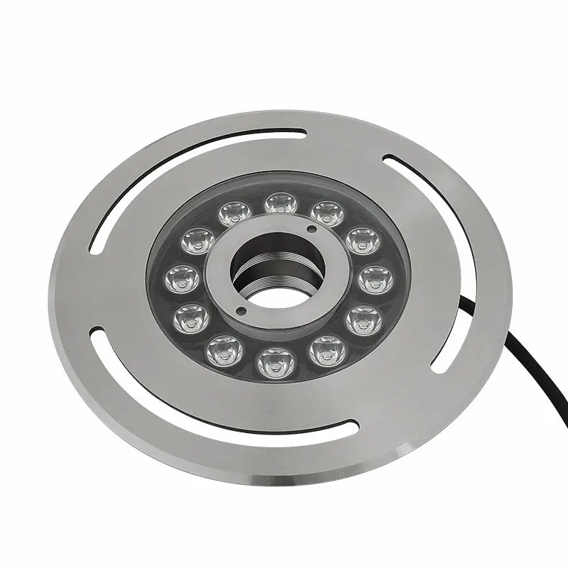 Custom stainless steel 27W/36W/54W deck dry fountain jet dmx ring led fountain light