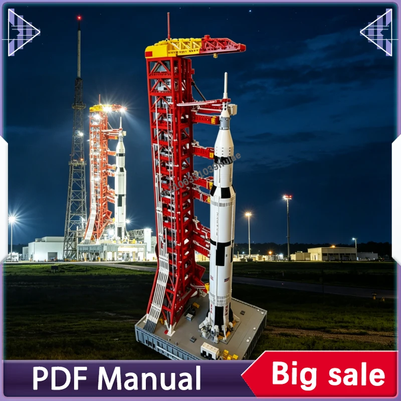 

Конструктор Rocket Launch Tower Transporter MOC, набор для сборки космического транспортного средства для любителей и коллекционеров