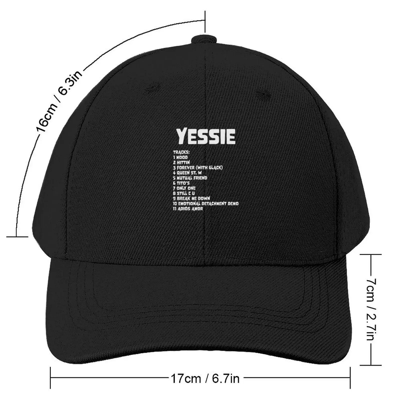 Jessie Reyez Merch Yessie Tracks Baseball Cap tea Hat Mountaineering Caps For Women Men's