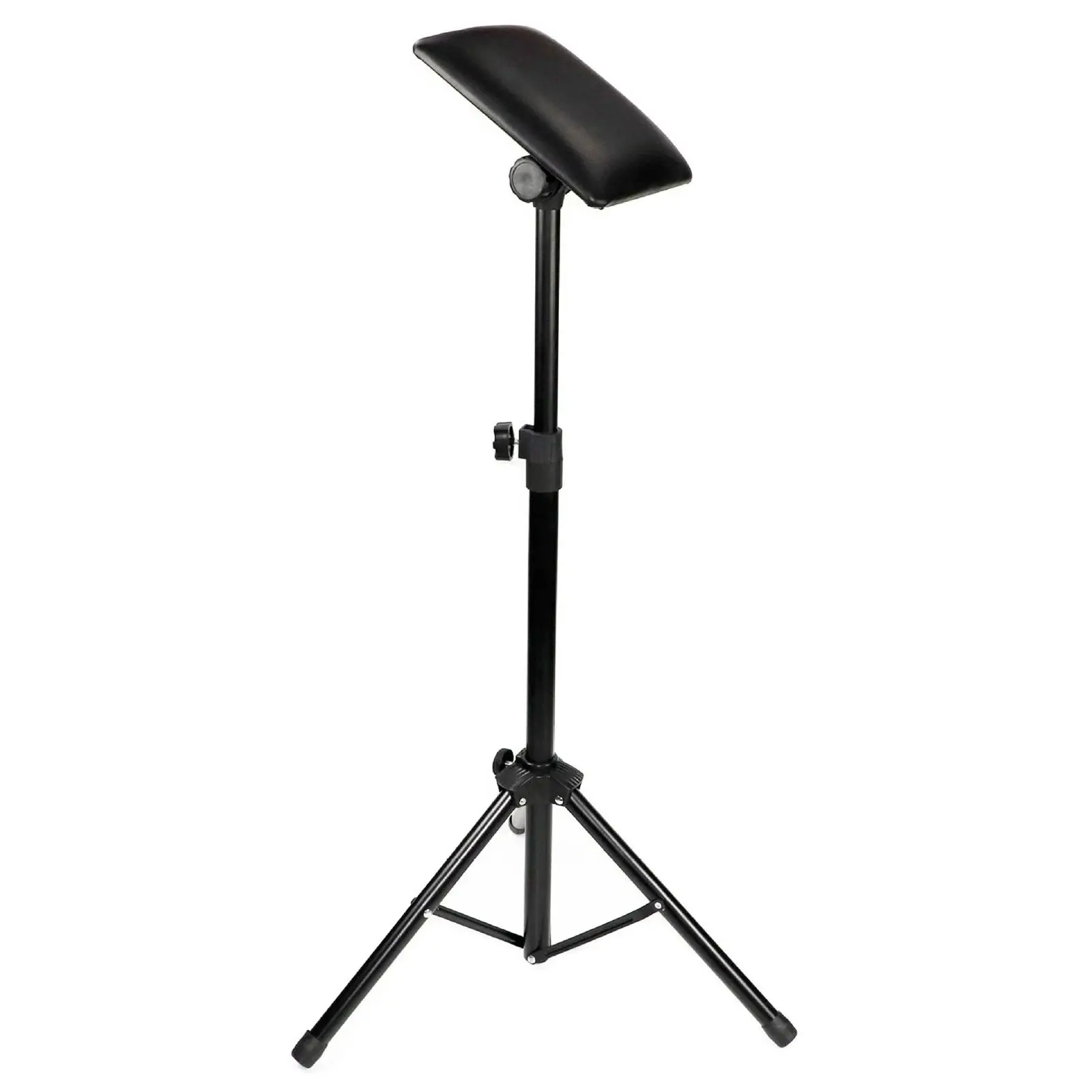 

1x Salon Foldable Arm Rest Stand Professional PU Leather Height Adjustable Metal Tripod Base Station Hand for Body Art Suppies