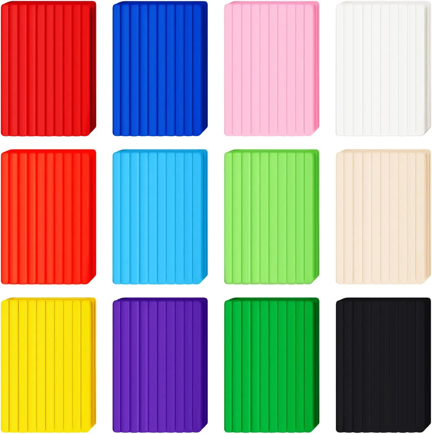 12 pièces 0.7 oz/couleur four cuisson argile petit bloc coloré polymère argile Kit sûr cuisson argile pour enfants artistes débutants fabrication de bijoux